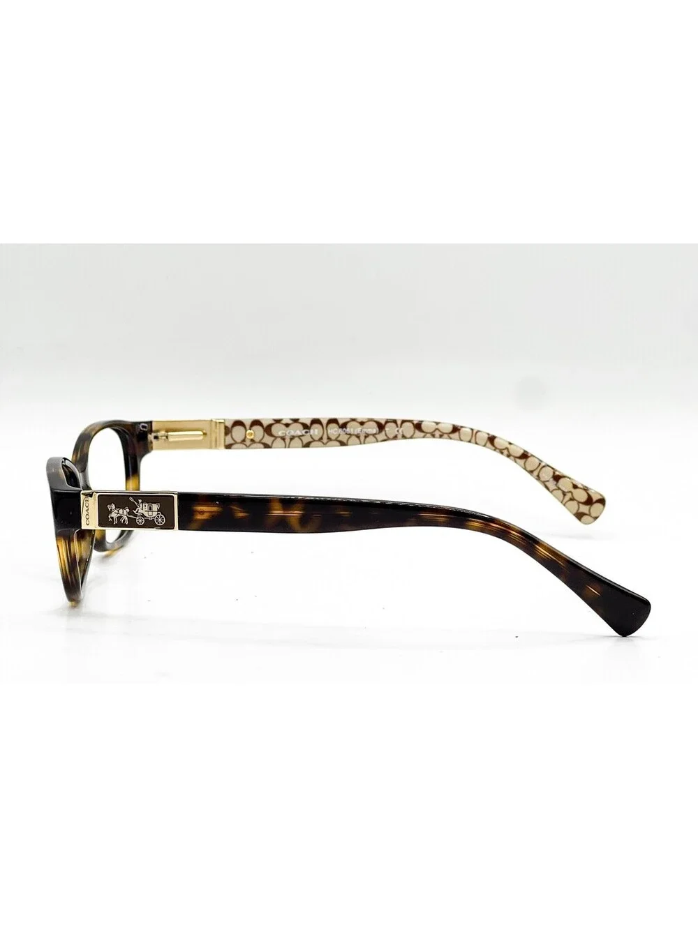 Coach HC 6061 5262 Dark Tortoise Sand Cat Eye Eyeglass Frames 52-15-135